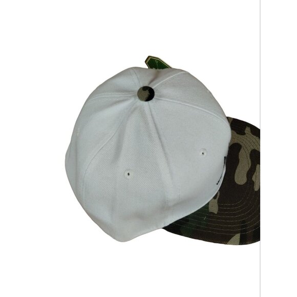 Crown Wsted Youth Classic Snapback Baseball Cap White and Camo New - Picture 7 of 9